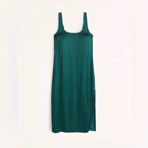 Satin Midi Abercrombie Slip Dress w Side Slit